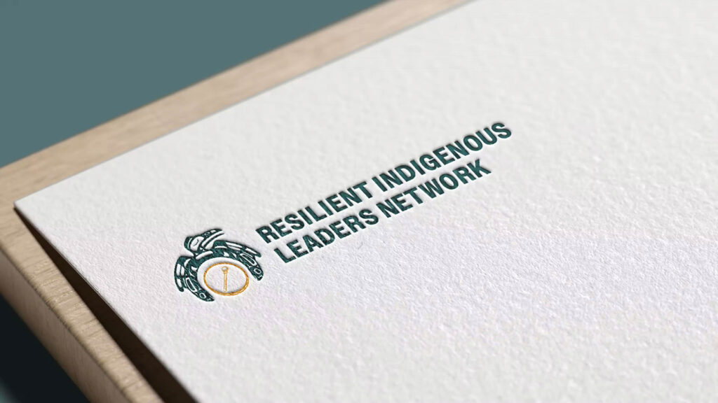 Resilient Indigenous Leaders Network logo embossed on thick cardstock