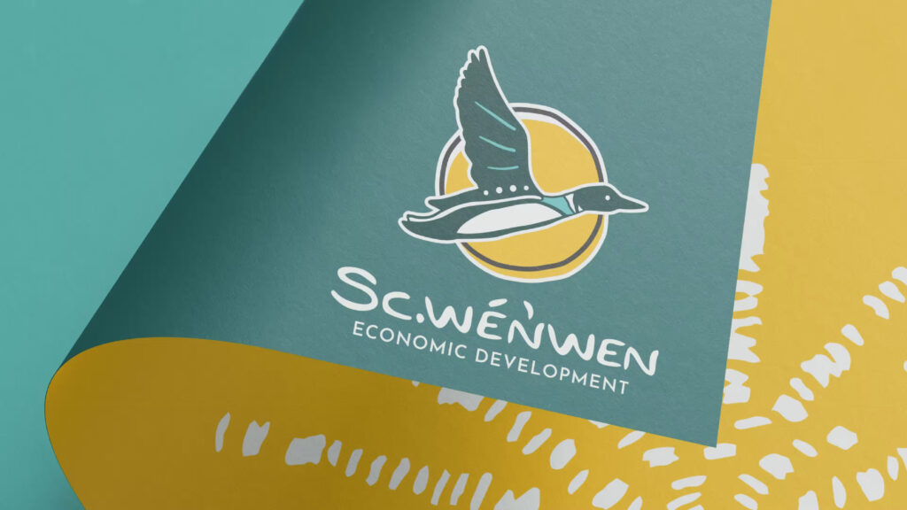 The Sc.wenwen loon logo on branded paper